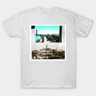 the tower of gold ecopop landscape in spain spanish collage wallpaper T-Shirt